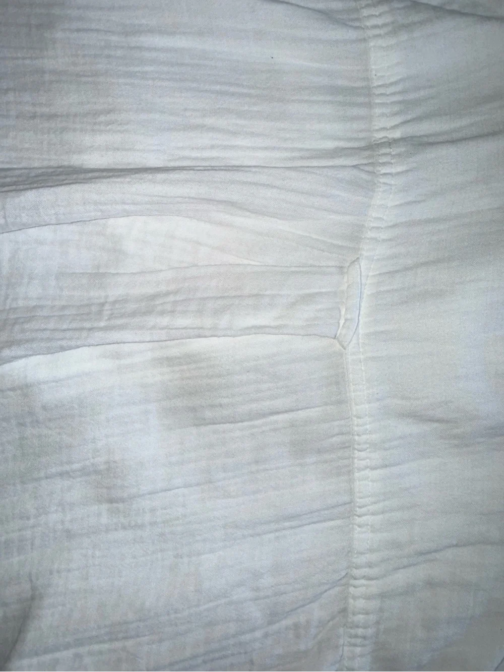Cotton Gauze Button Down Shirt XL White Long Sleeve Lightweight - Picture 14 of 15